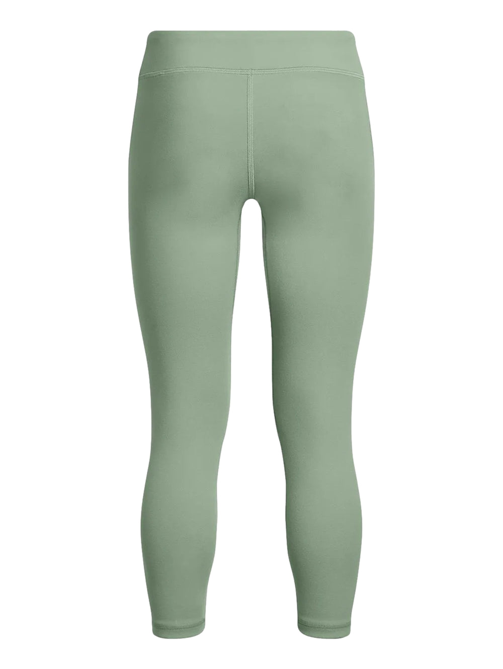 Leggings deportivos Under Armour de color verde, ajustados y con corte al tobillo.