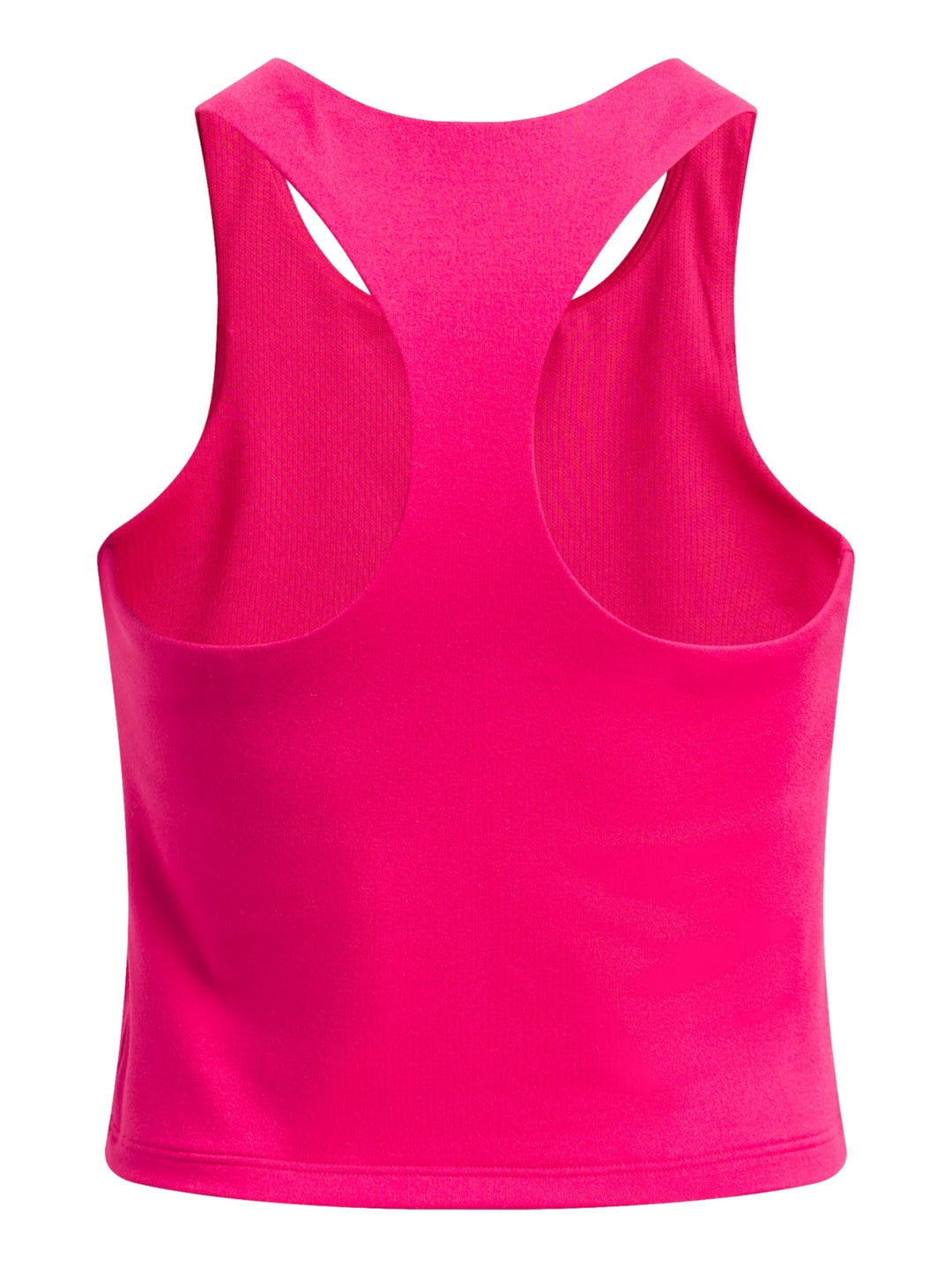Camiseta corta sin mangas color rosa intenso de la marca Under Armour.