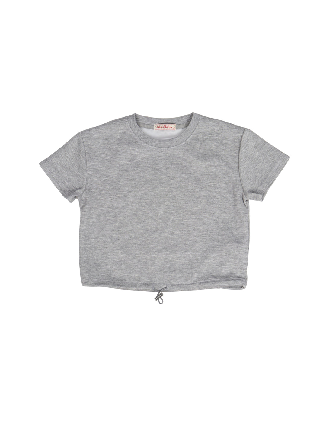 Conjunto de ropa para niña en color gris, compuesto por una camiseta de manga corta y un short coordinado.