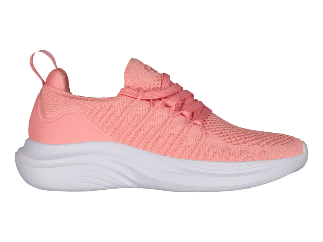 Tenis deportivos Charly color rosa con suela blanca y tejido transpirable.