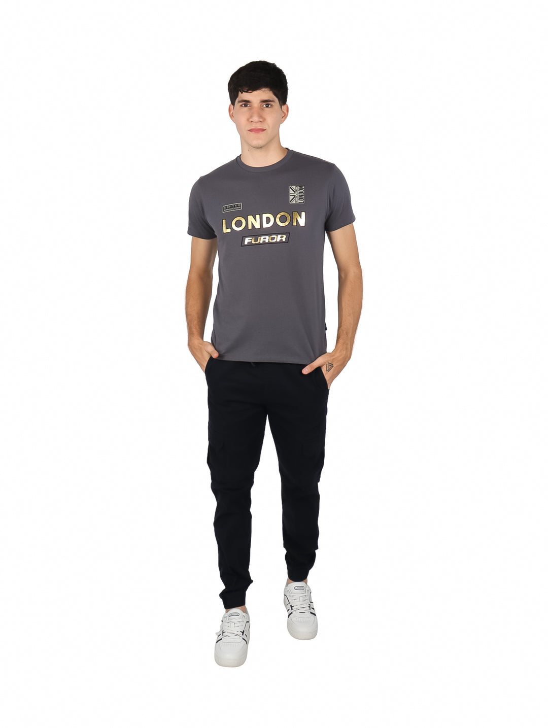 Playera Furor Gris Oxford para Hombre