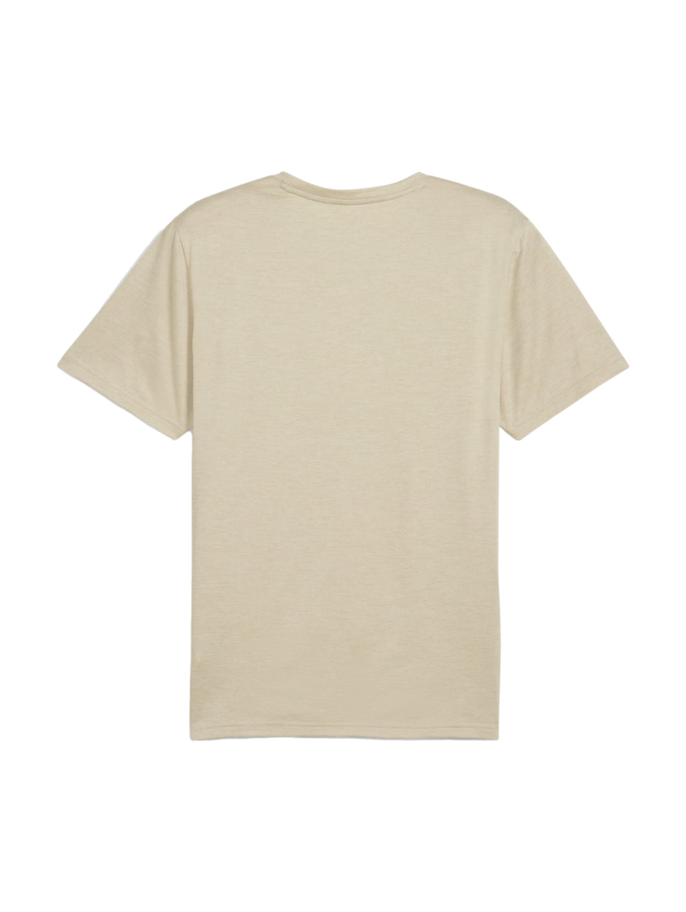 Camiseta PUMA de manga corta color beige Desert Dust con contorno del logo del gato en el pecho.