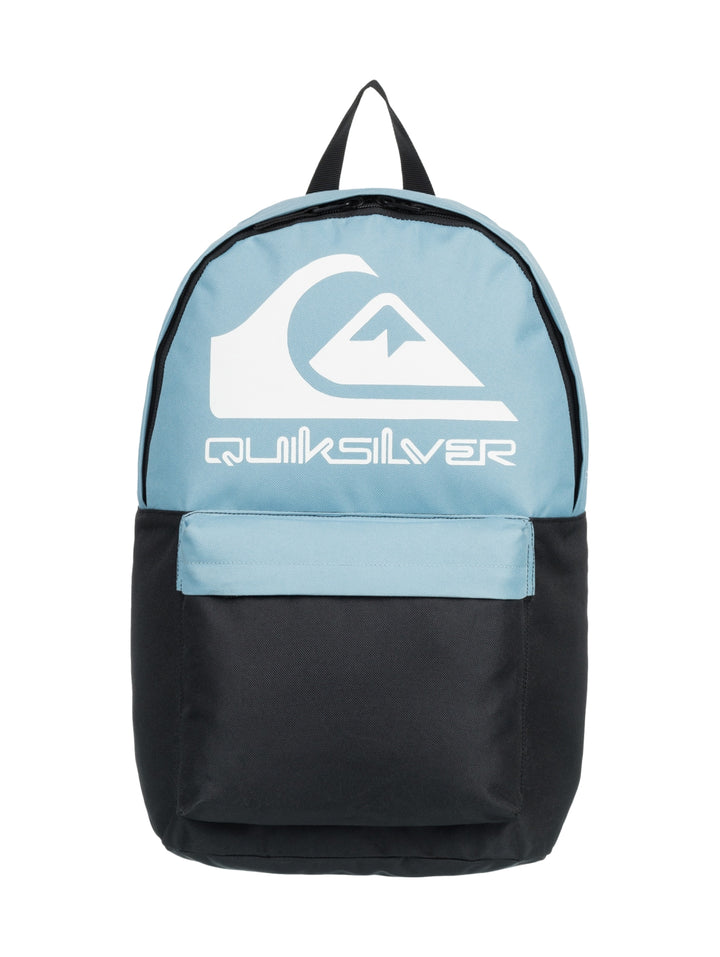 Mochila Quiksilver bicolor en color gris cadete y negro con logotipo blanco frontal.