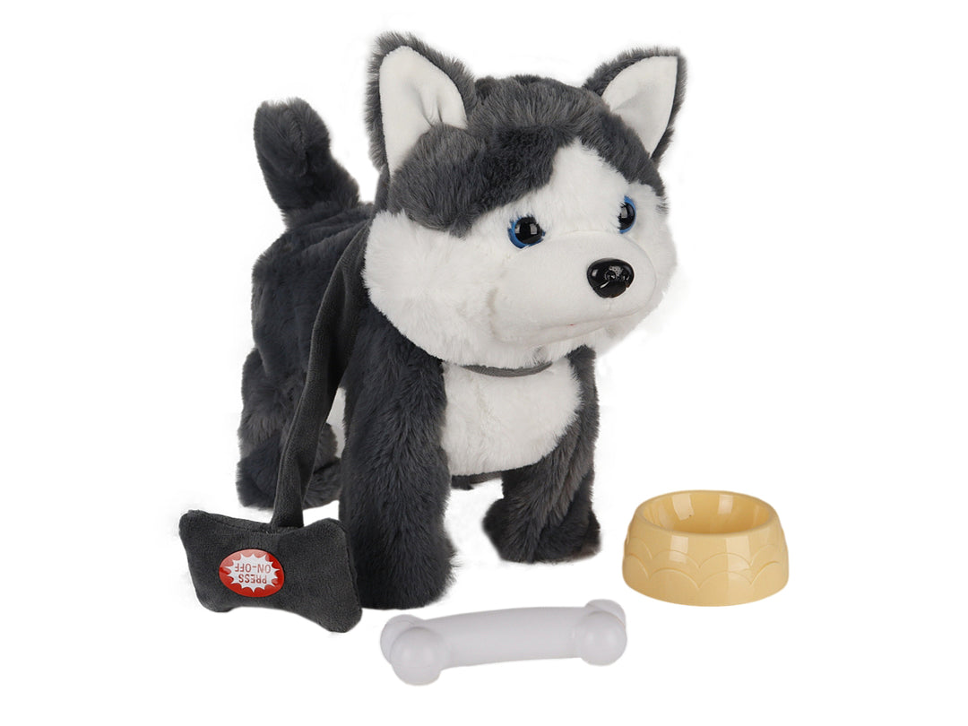 Peluche Mascota Inteligente Kelder Toys Gris y Blanco Unisex