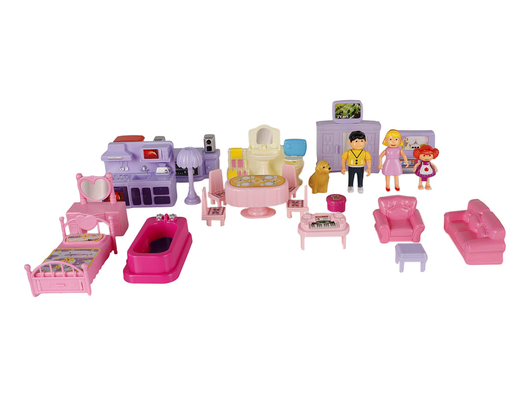 Set de Juguete Casa con Accesorios Kelder Toys Rosa para Nina