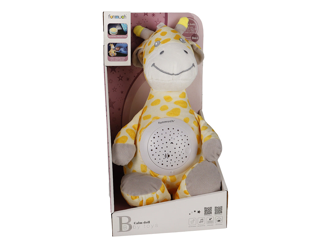 Peluche Proyector Jirafa Kelder Toys Amarillo y Gris