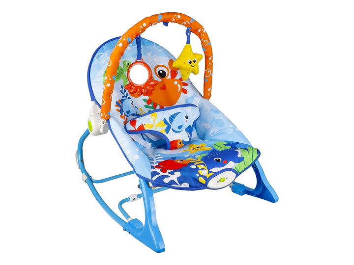 Silla Mecedora Kelder Toys Azul y Naranja para Bebe