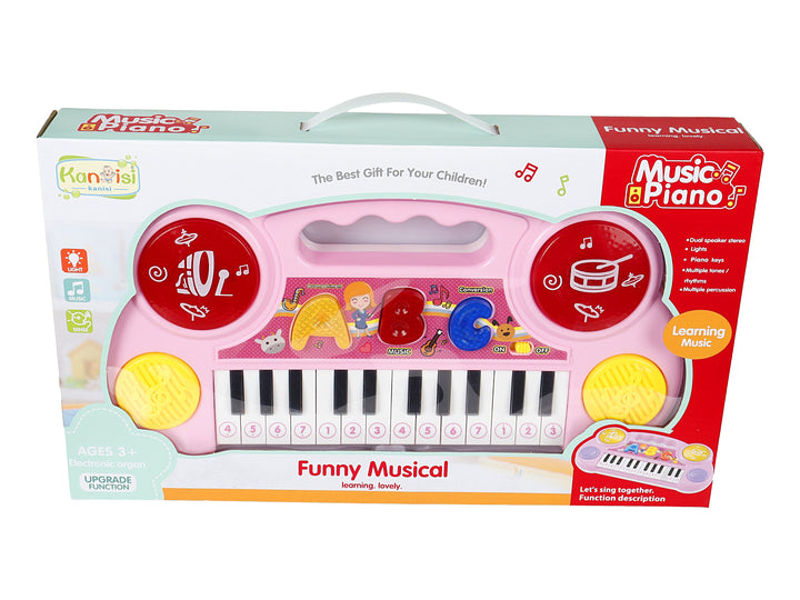 Piano Didáctico Kelder Toys Rosa y Blanco para Niña