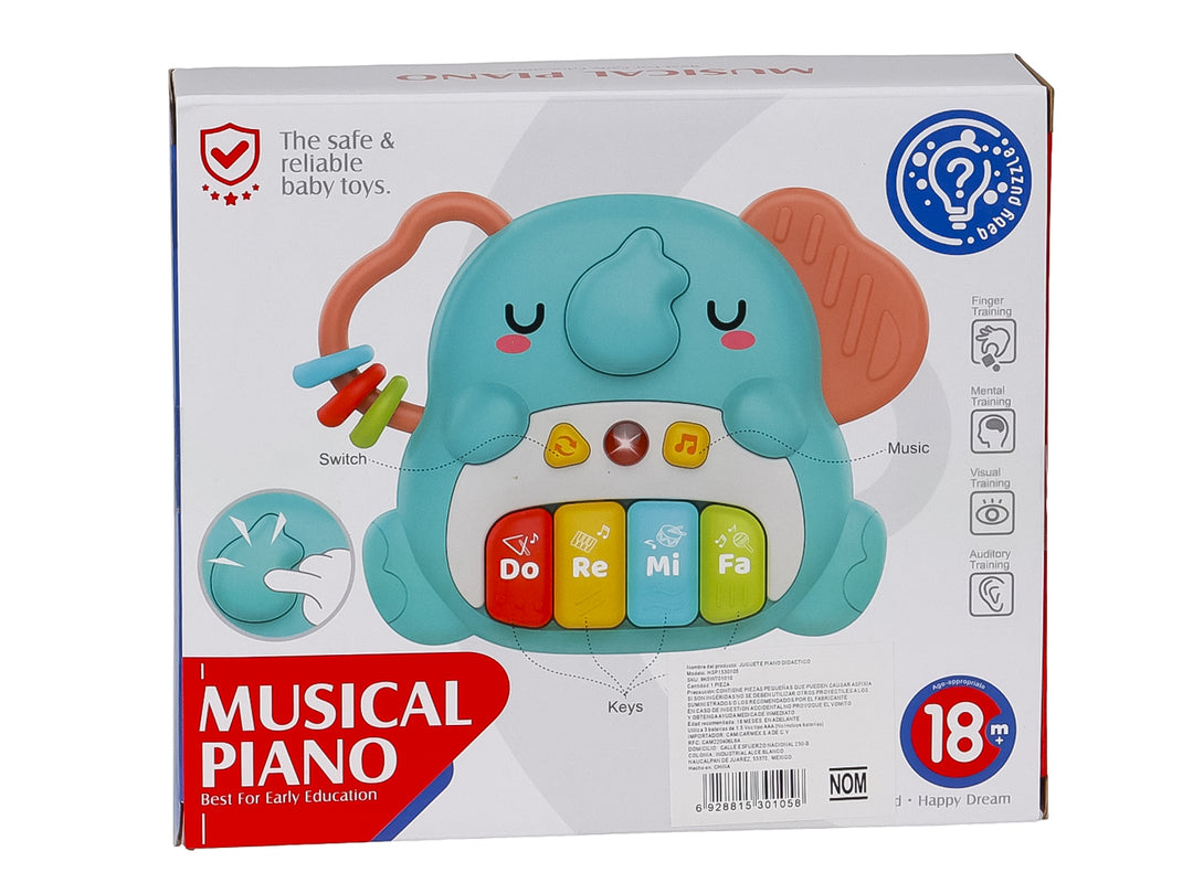 Piano Didáctico Kelder Toys Azul para Bebe