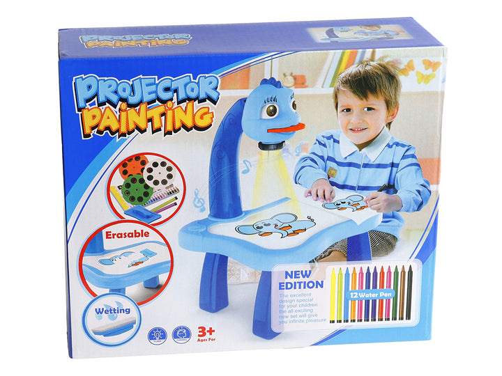 Mesa de Dibujo Kelder Toys Dinosaurio Azul/Blanco para Nino