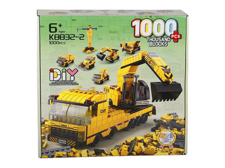 Kelder Toys Vehículos de Ingeniería de Bloques Amarillo