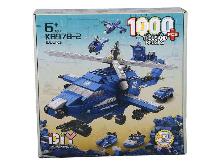 Helicóptero de Bloques Kelder Toys Azul
