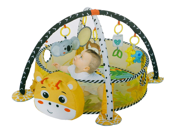 Kelder Toys Piscina de Pelotas y Soporte Jirafa Naranja/Amarillo para Bebe