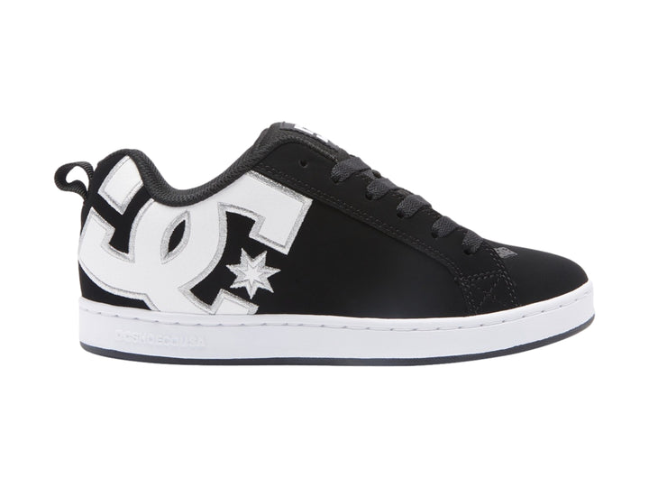 Tenis DC Shoes Court Graffik Negro y Blanco para Niño