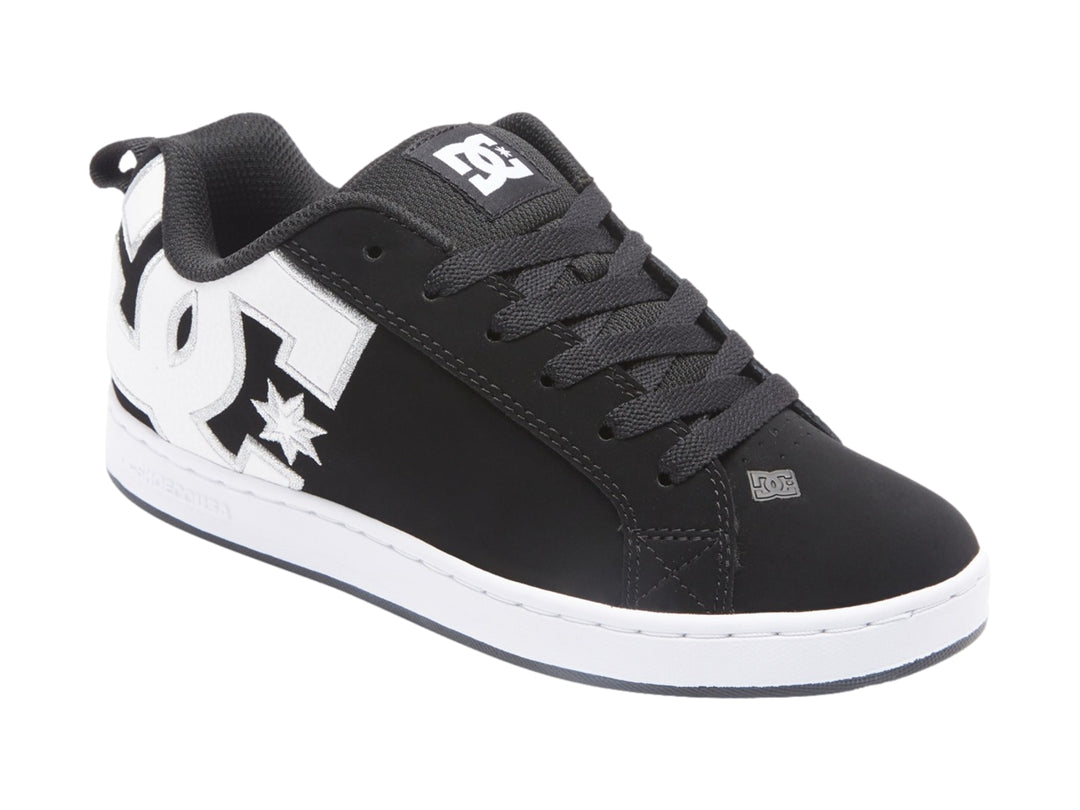 Tenis DC Shoes Court Graffik Negro y Blanco para Niño