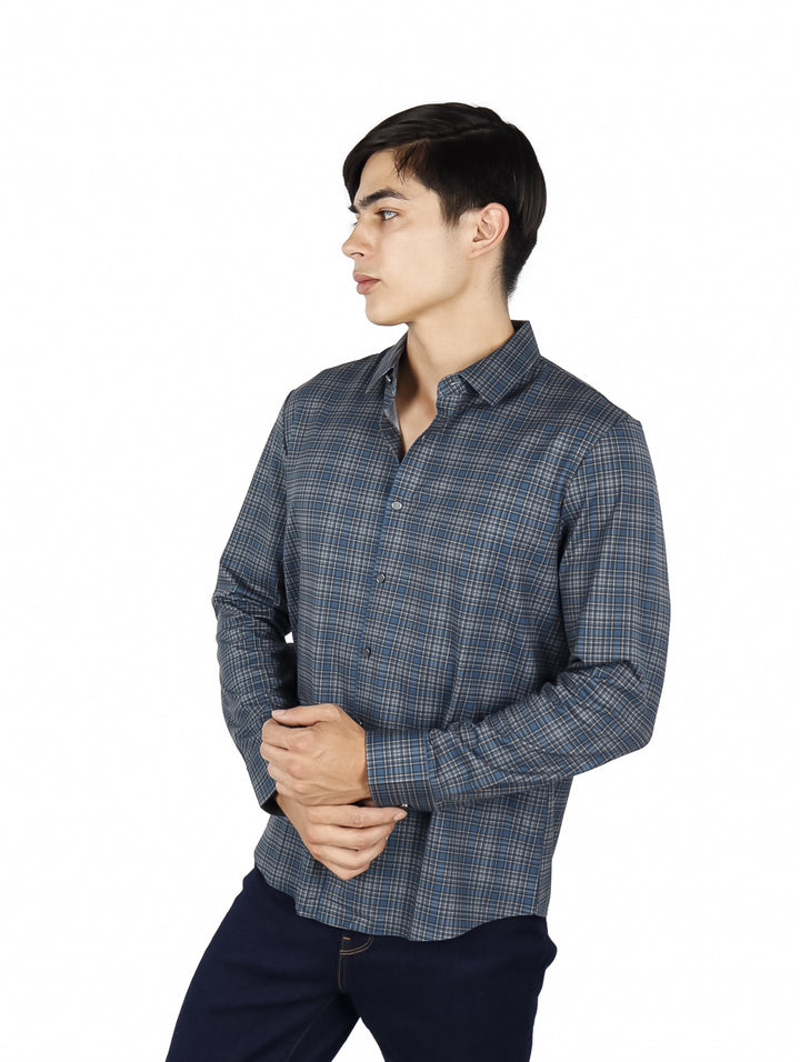 Camisa ATOK a Cuadros Verde y Azul para Hombre