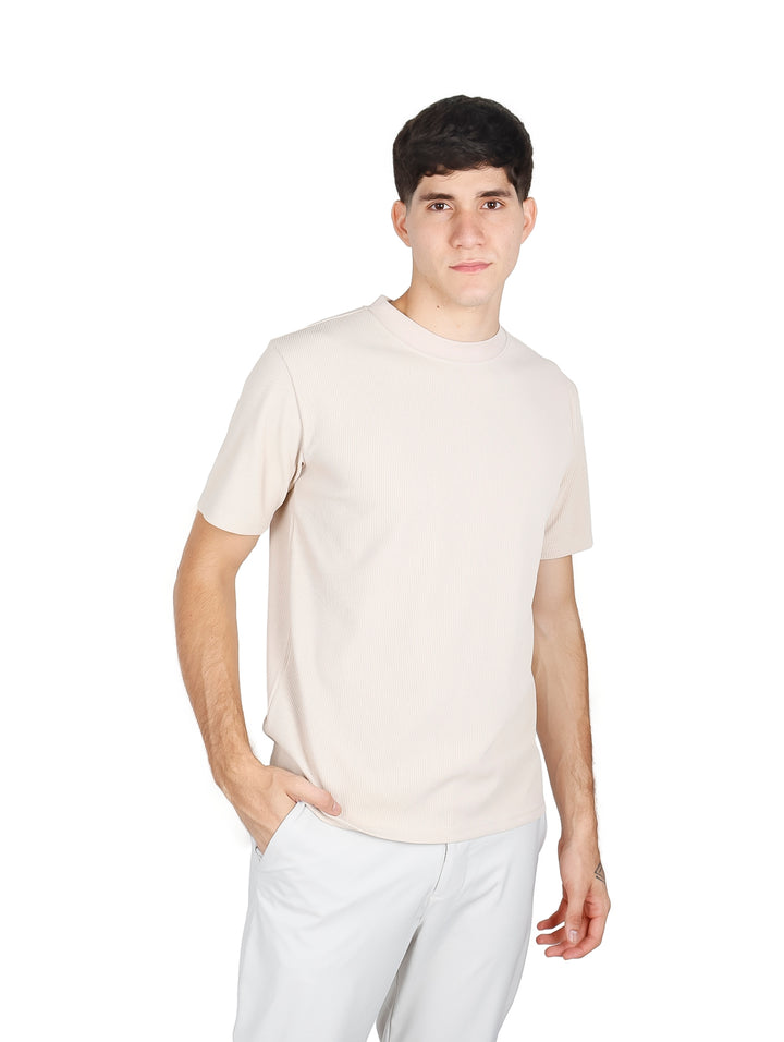 Playera Básica ATOK Cuello Redondo Khaki para Hombre