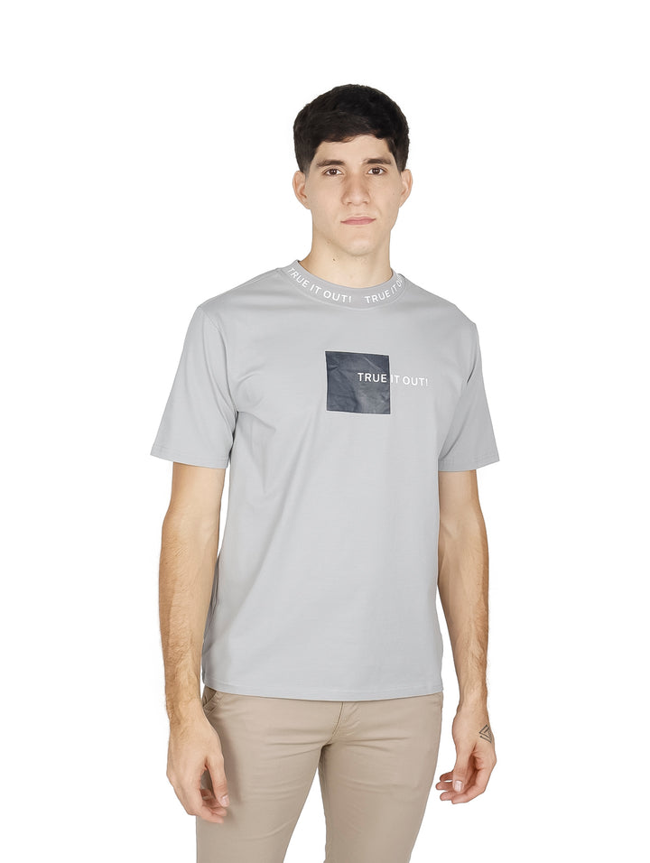 Playera ATOK Cuello Redondo Gris para Hombre
