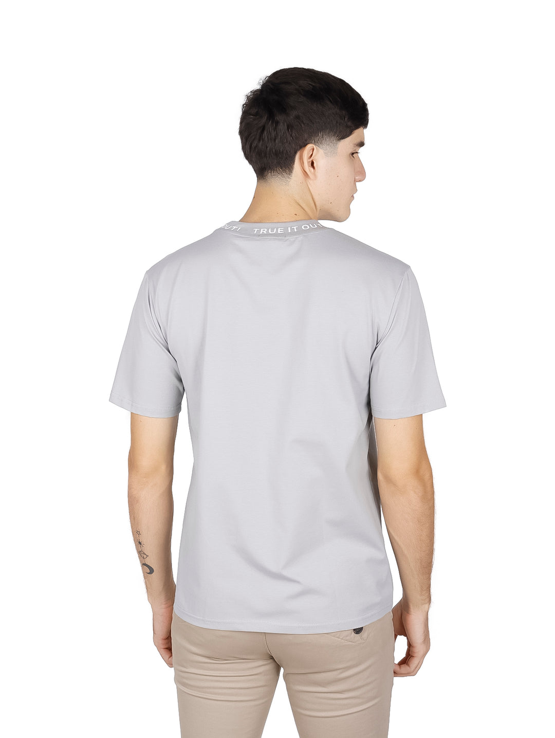 Playera ATOK Cuello Redondo Gris para Hombre
