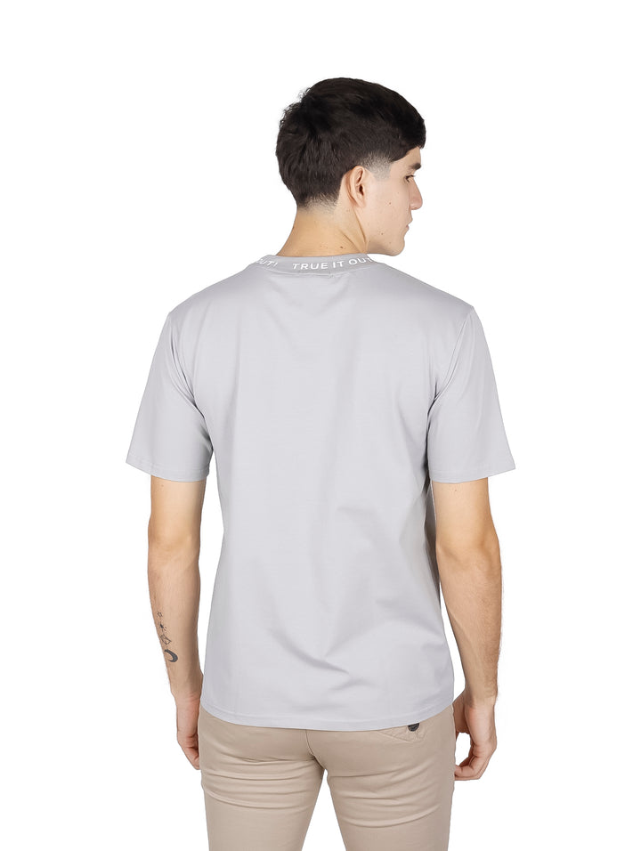 Playera ATOK Cuello Redondo Gris para Hombre