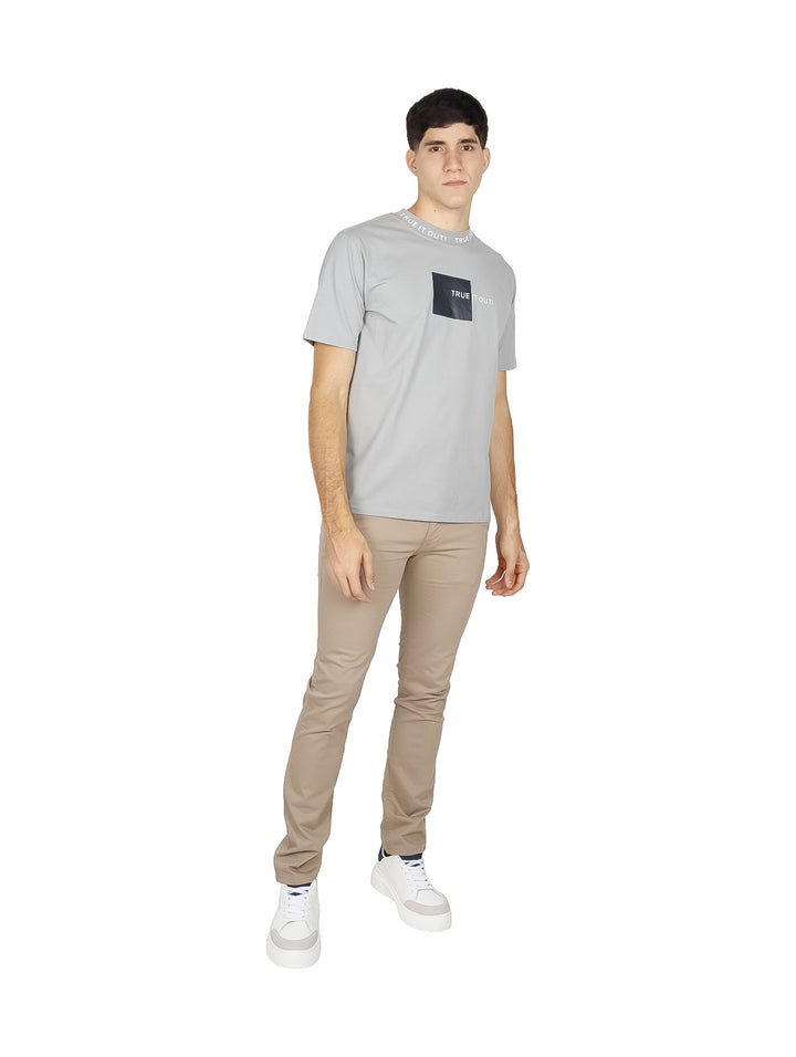 Playera ATOK Cuello Redondo Gris para Hombre