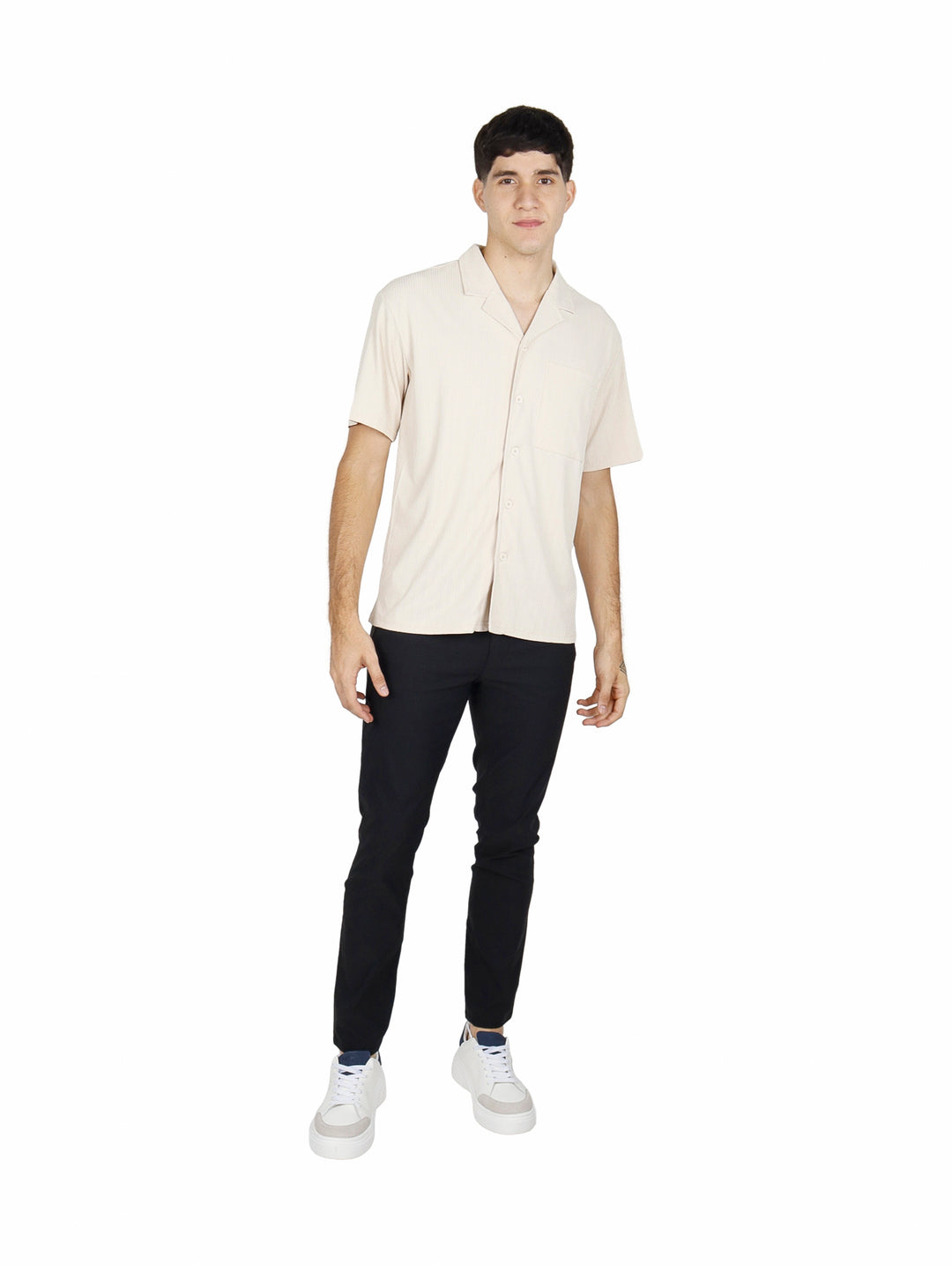 Camisa ATOK Manga Corta Color Khaki para Hombre