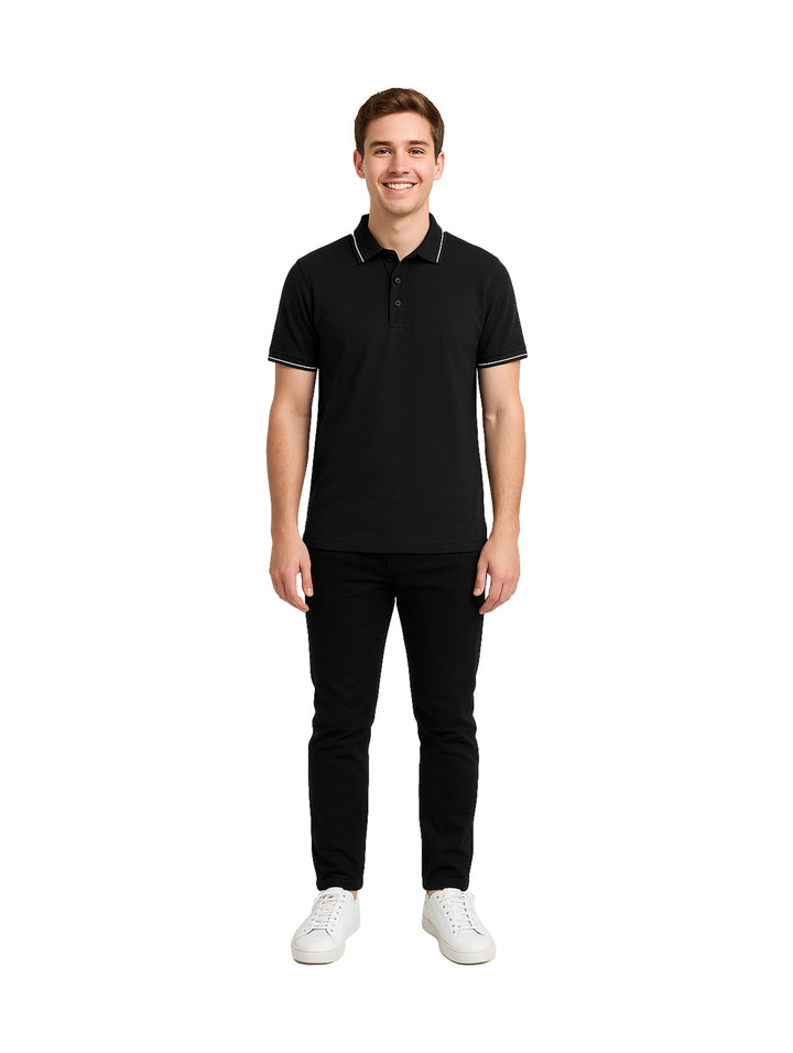 Playera Polo G.AMERICAN Negro para Hombre