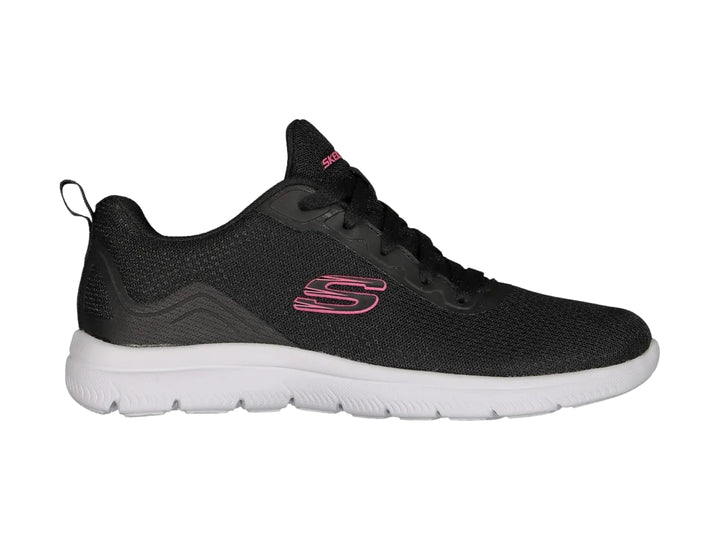Tenis Skechers Summits Negro con Rosa para Mujer