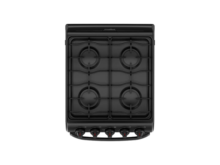 Estufa Mabe de 4 quemadores en color negro con horno integrado.