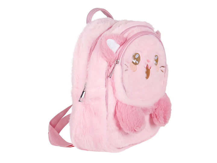 Mochila ROZE de Peluche Rosa para Niña
