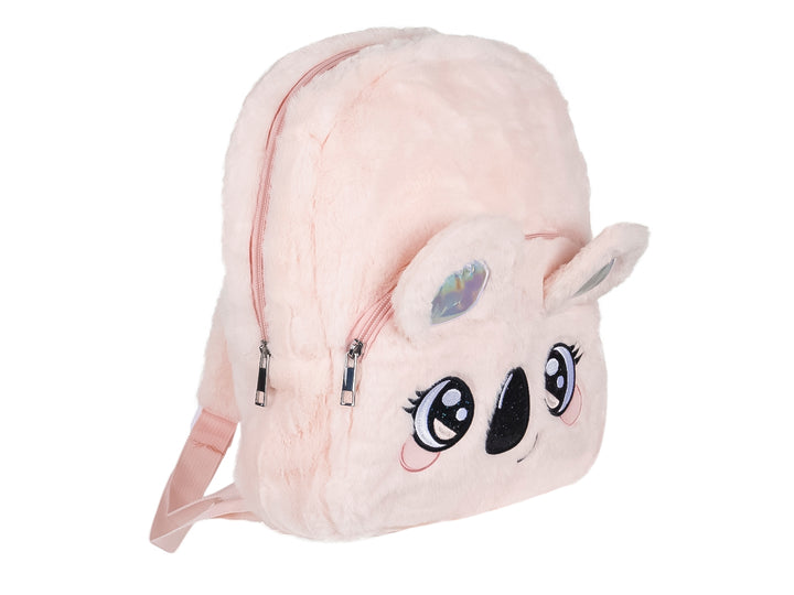 Mochila ROZE de Peluche Color Latte para Niña