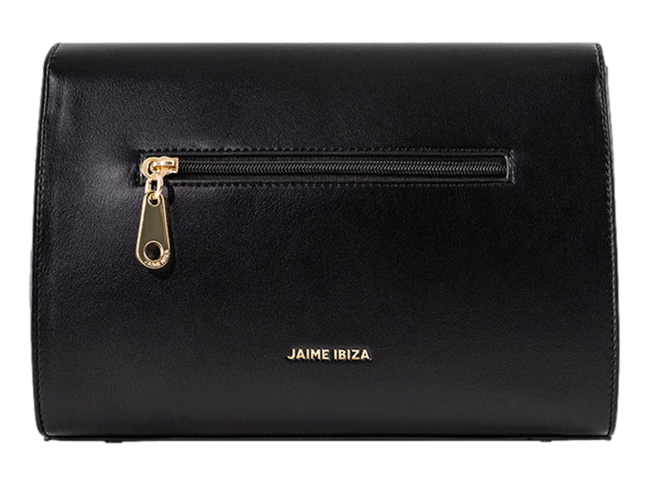 Bolso de hombro rectangular color caramelo de la marca Jaime Ibiza con acabado liso y diseño elegante.