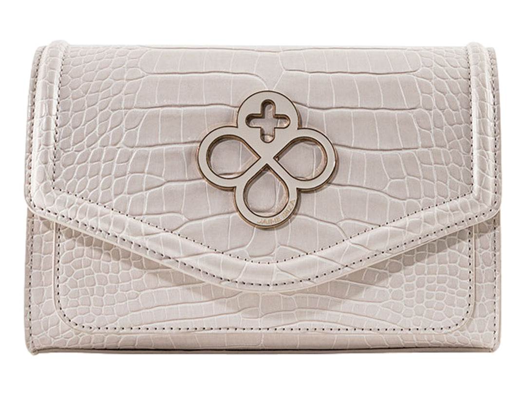 Bolso Jaime Ibiza Croco Blanco para Mujer