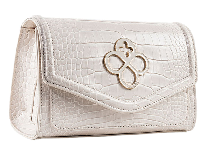 Bolso Jaime Ibiza Croco Blanco para Mujer