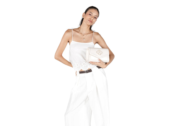 Bolso Jaime Ibiza Croco Blanco para Mujer