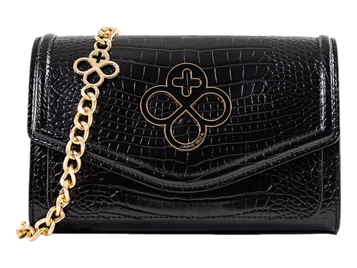 Bolso Jaime Ibiza Croco Negro para Mujer