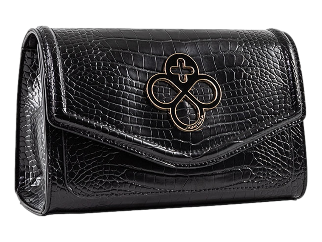 Bolso Jaime Ibiza Croco Negro para Mujer