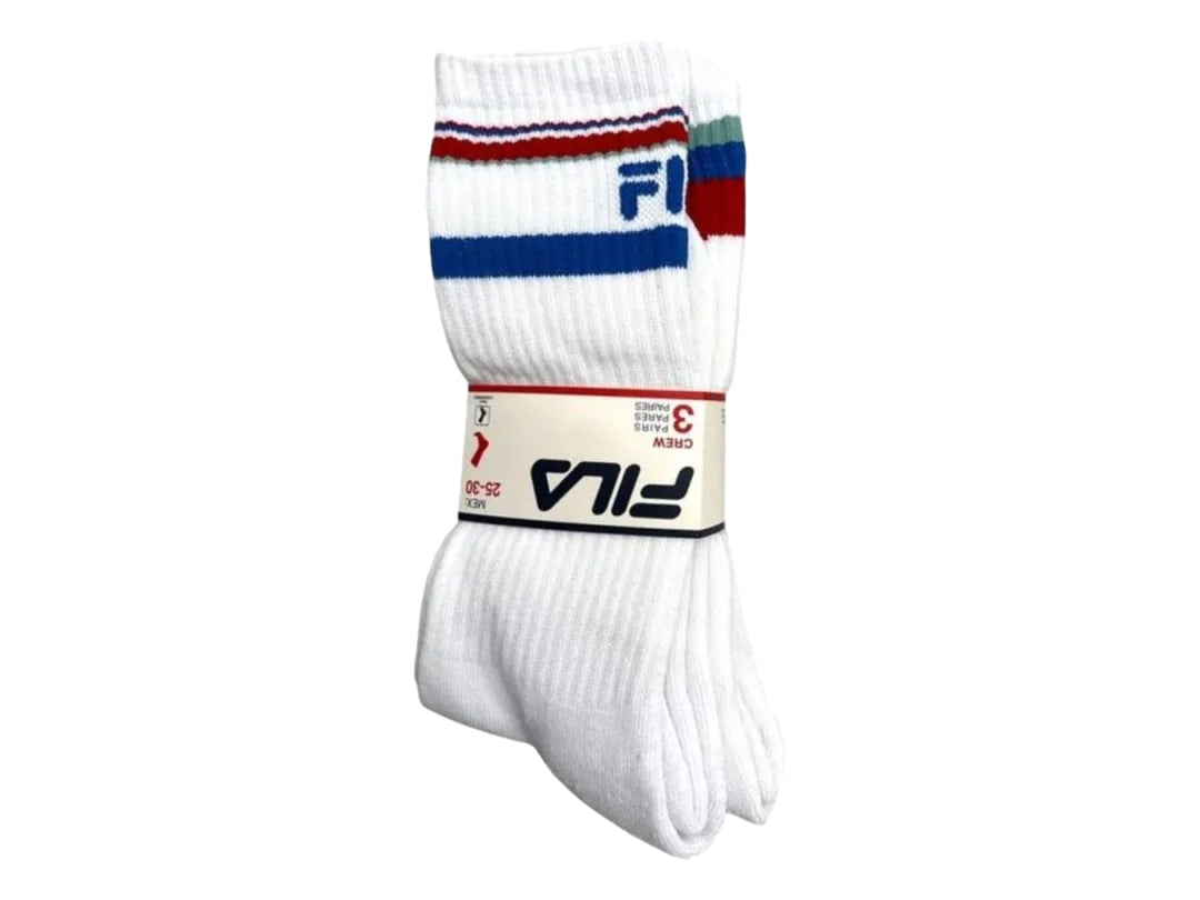 Calcetines Fila Blancos Pack de 3 para Hombre
