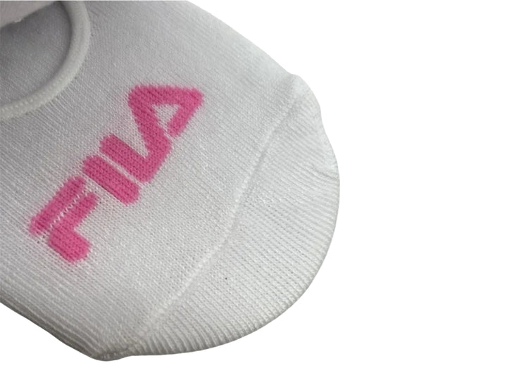 Pack de 3 pares de calcetines liner FILA en colores blanco y rosa.
