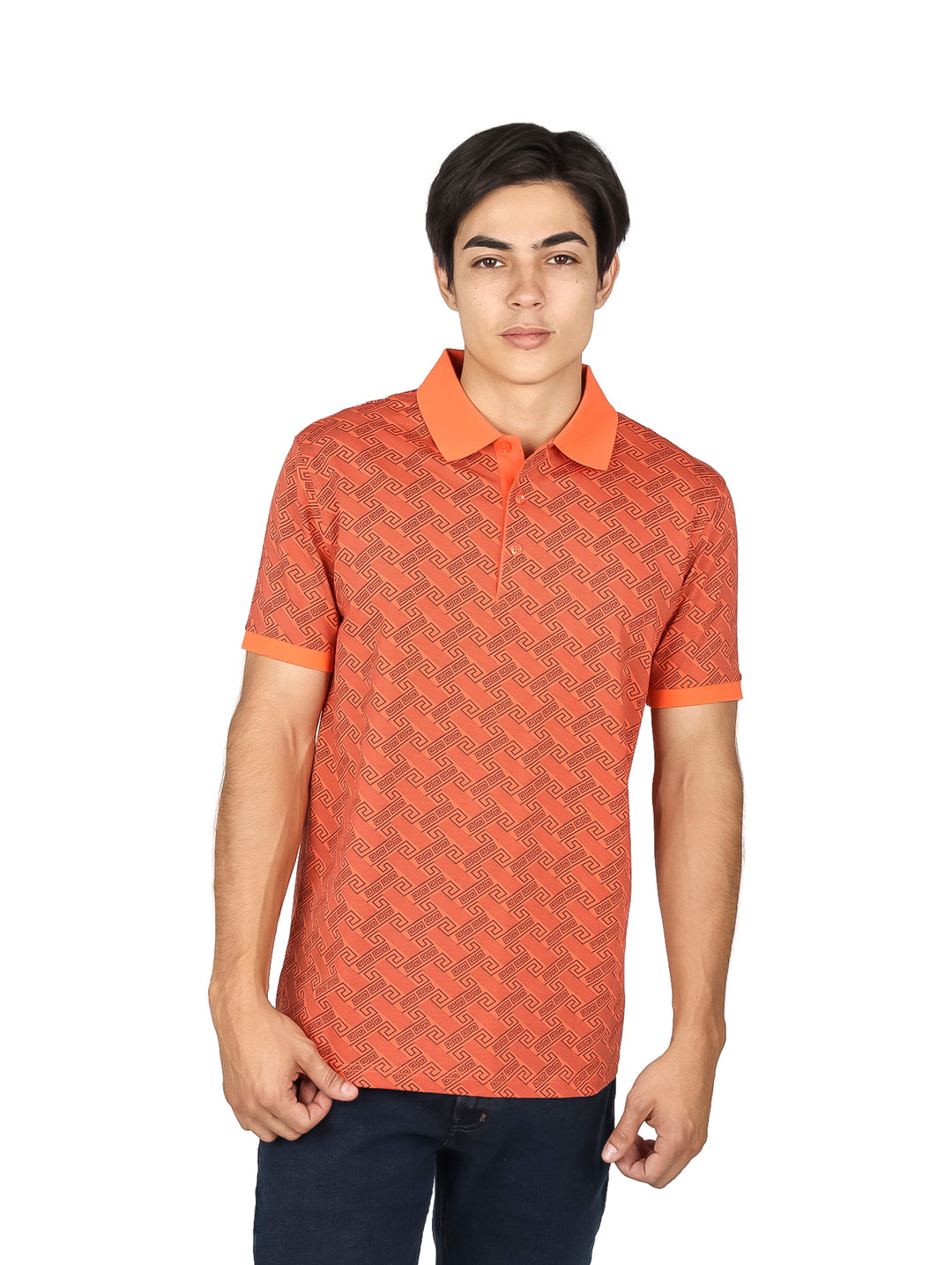 Playera Polo Pavini Color Ladrillo para Hombre