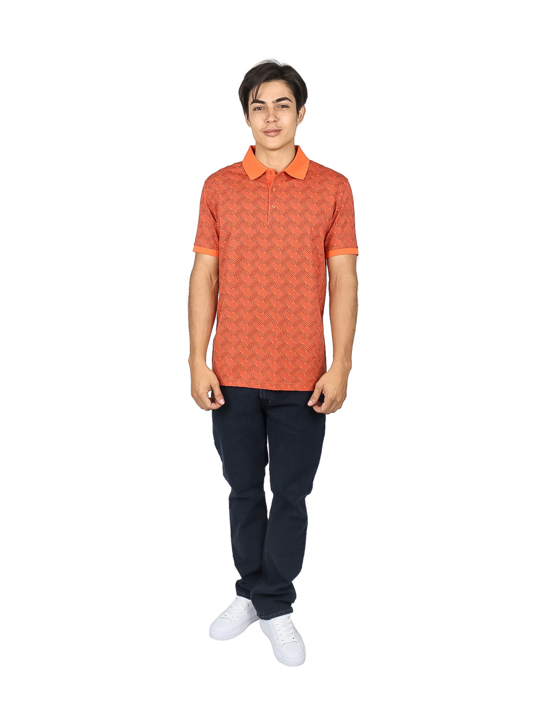 Playera Polo Pavini Color Ladrillo para Hombre