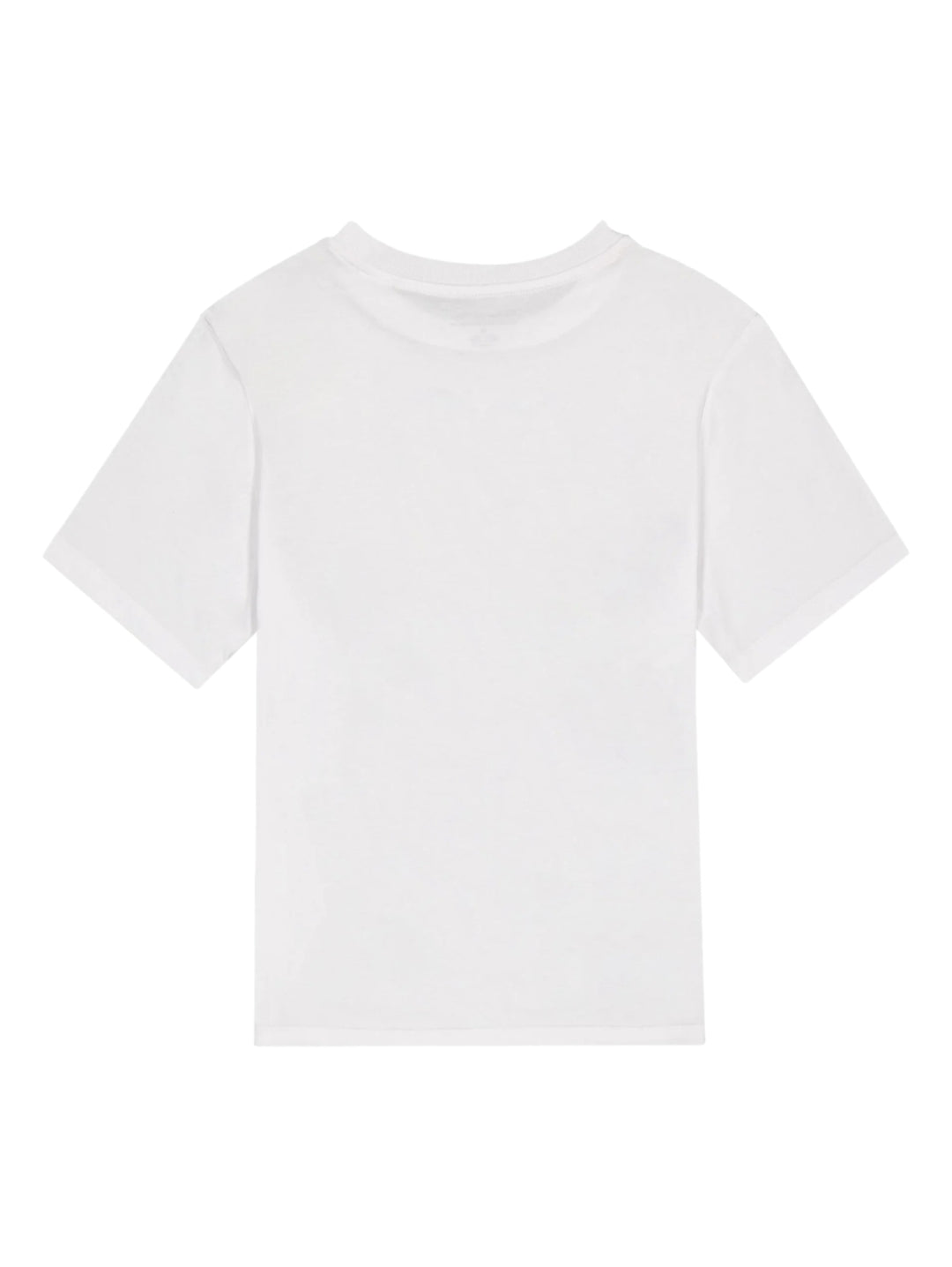 Camiseta blanca de manga corta con un diseño gráfico de catarina en el centro del pecho.