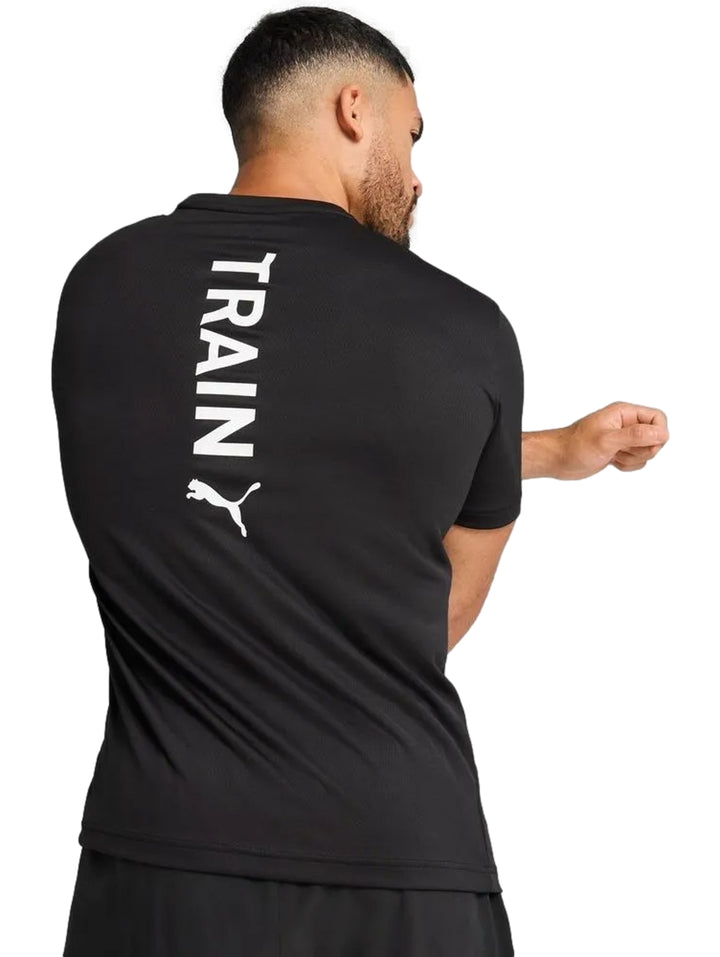 Playera Puma Graphics Training Vertical Logo Negro para Hombre
