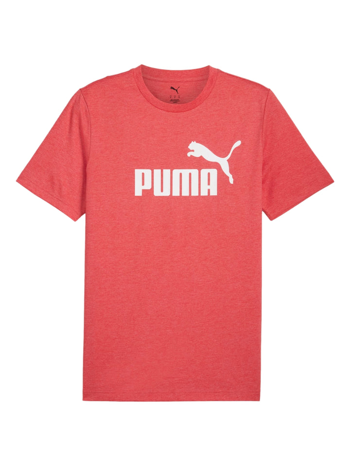 Playera deportiva PUMA de color rojo con logotipo blanco en el pecho y cuello redondo.