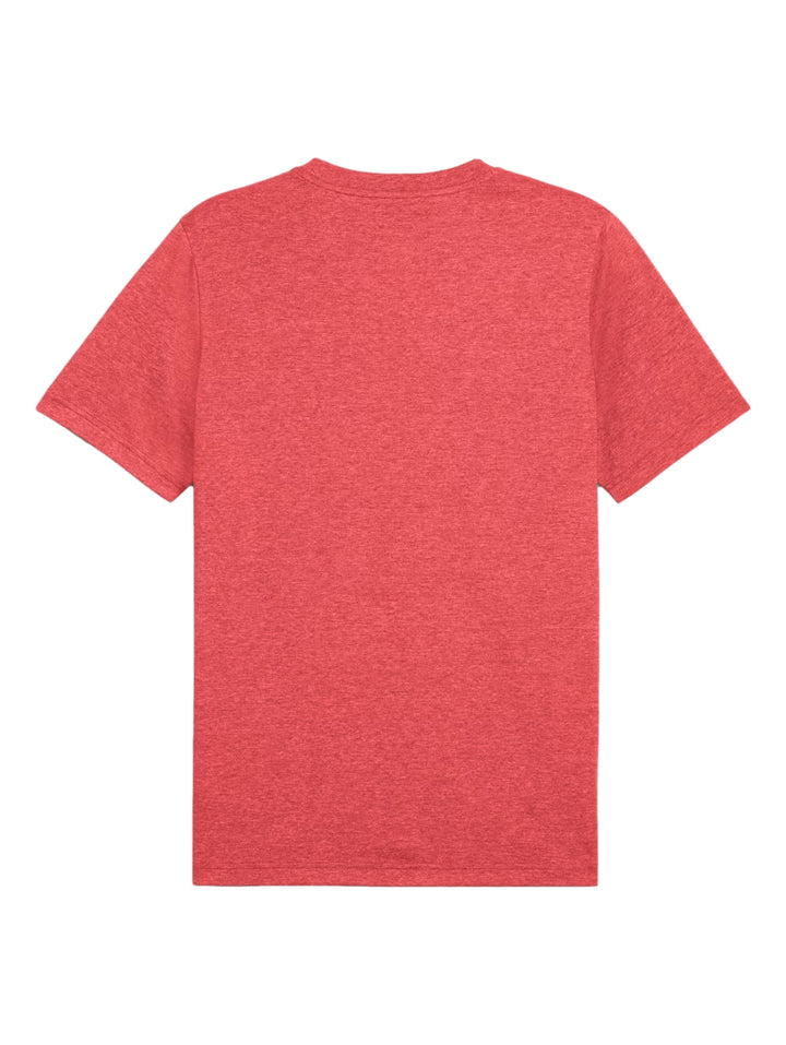 Playera deportiva PUMA de color rojo con logotipo blanco en el pecho y cuello redondo.