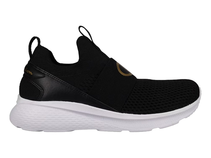 Tenis Champion Brisk Racer Negro con Oro para Mujer