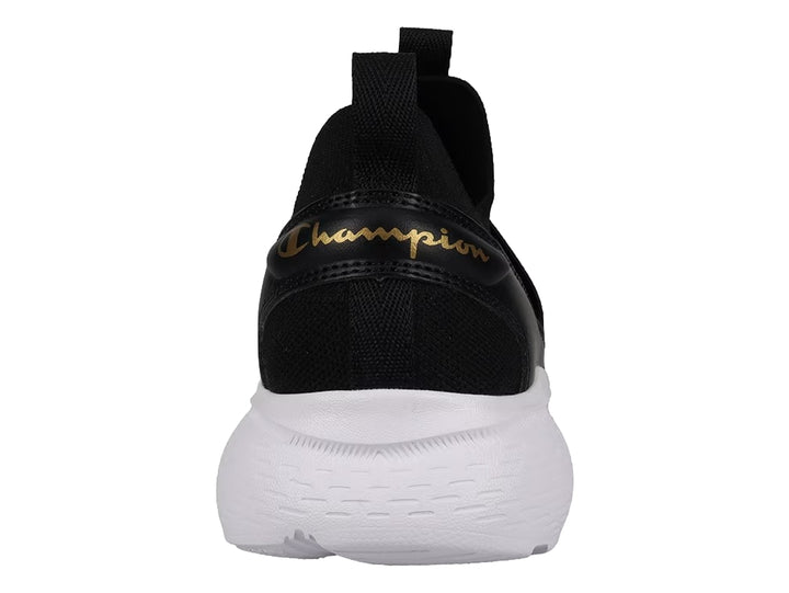 Tenis Champion Brisk Racer Negro con Oro para Mujer