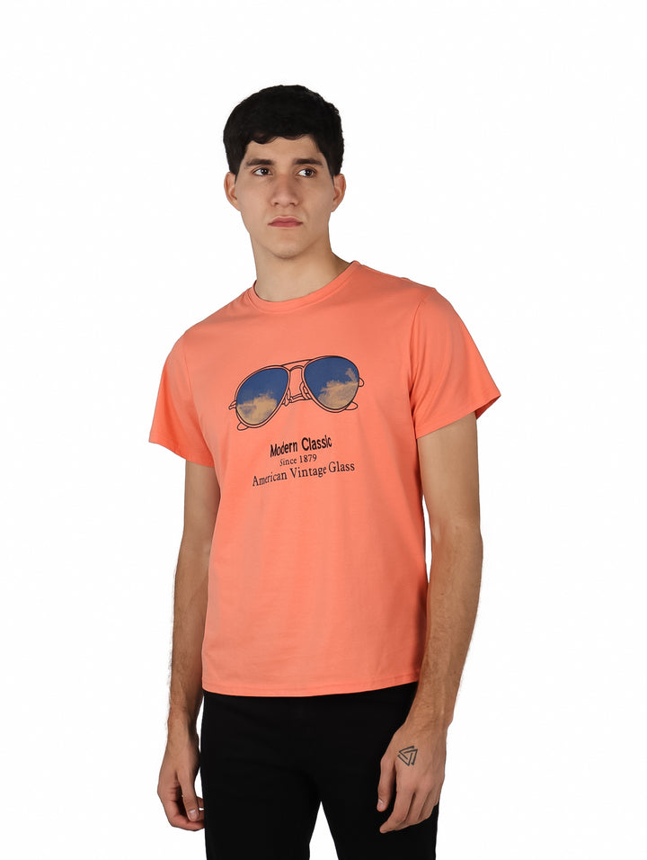 Playera NYD Jeans Color Coral para Hombre