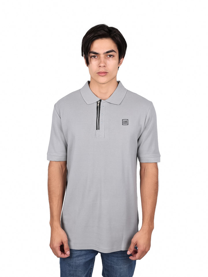 Playera Polo Yakuza Gris para Hombre