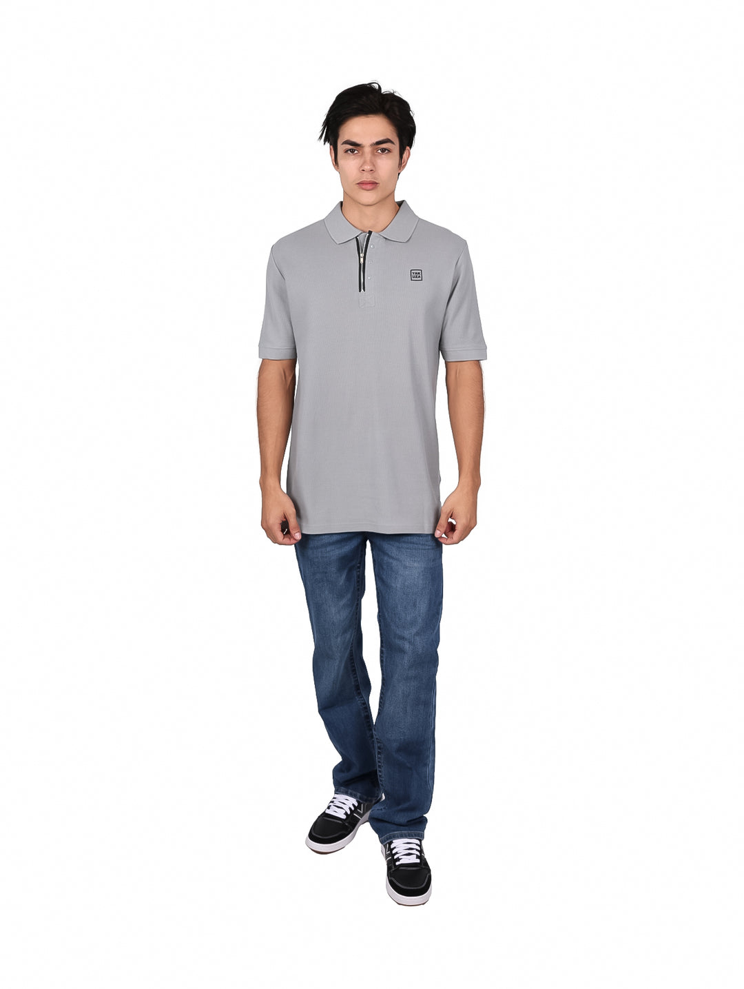 Playera Polo Yakuza Gris para Hombre